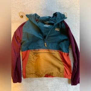 LL Bean Colorblocked Rain Jacket